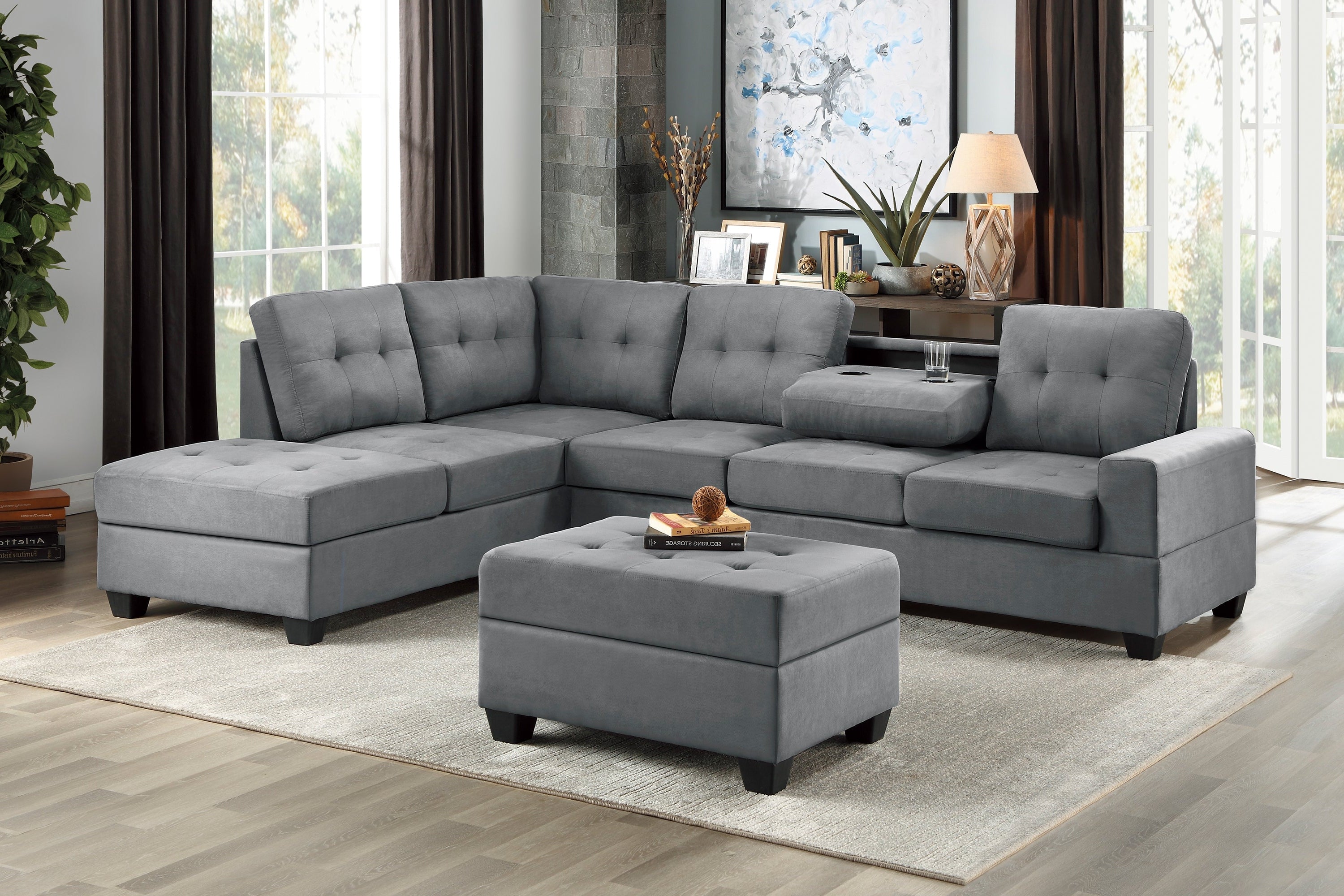 Maston Reversible Sectional with Storage Ottoman