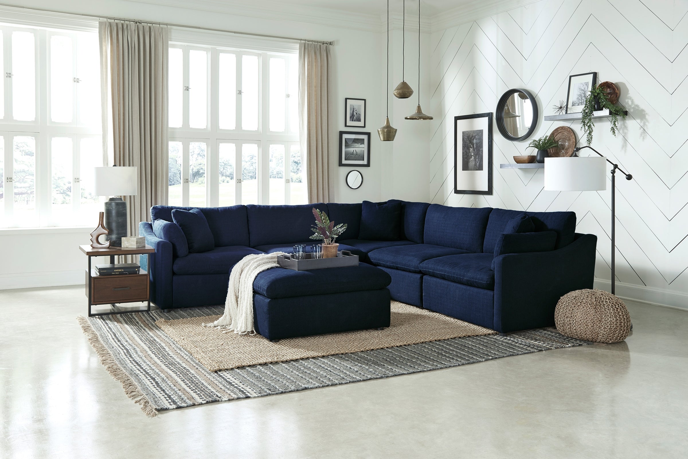 Howerton Modular Sectional in Navy