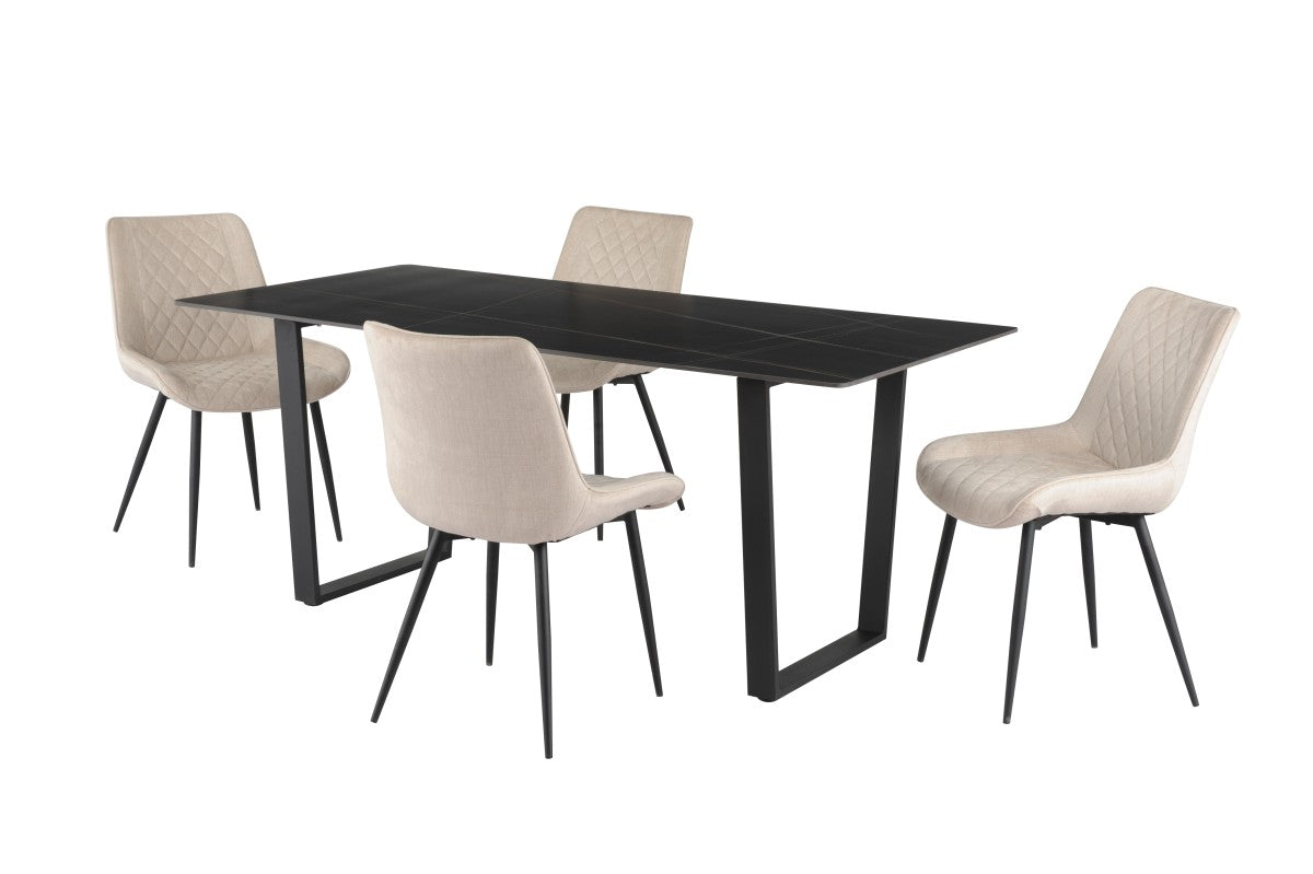 Zion Dining Set in Beige