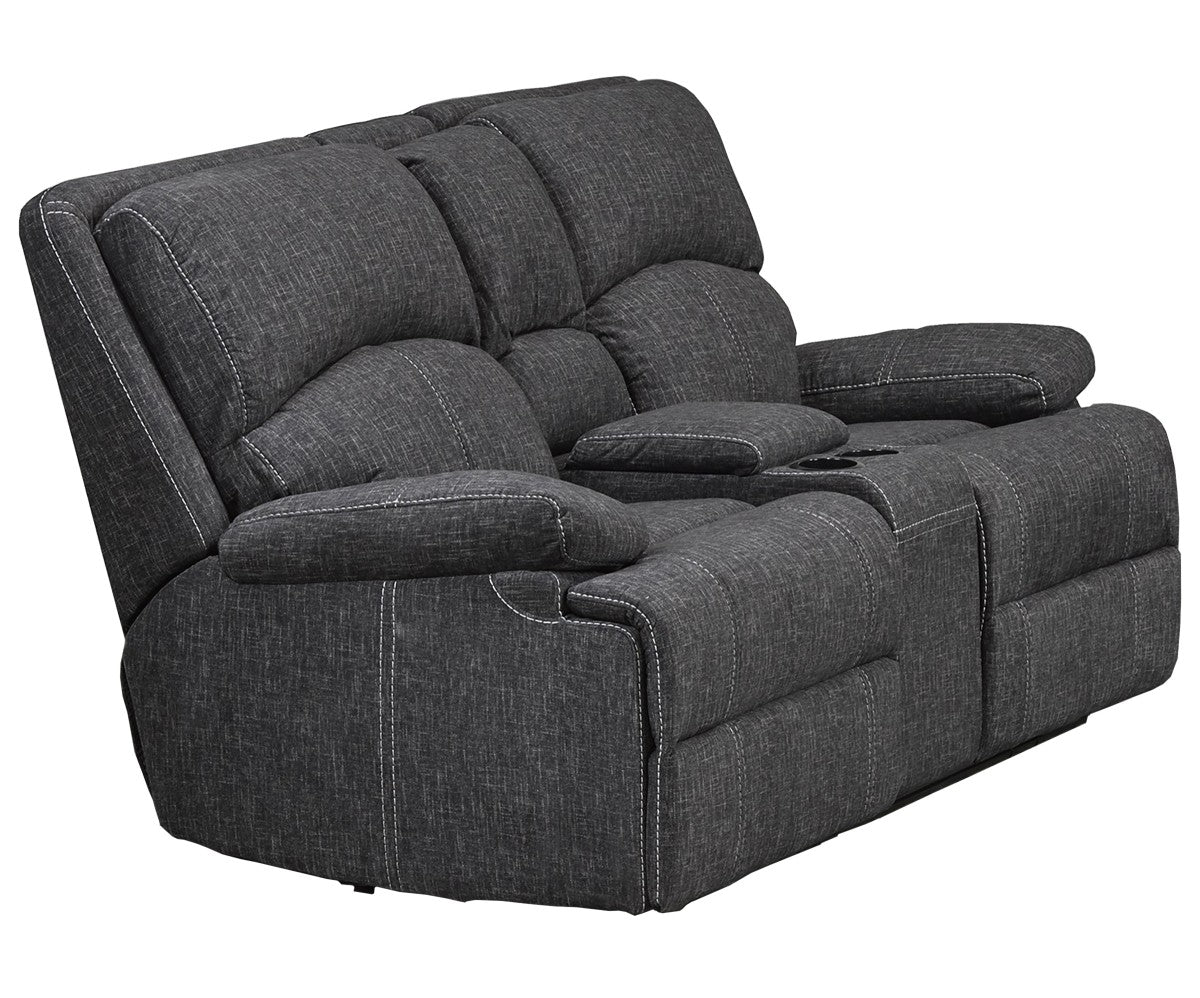 Houston Manual Recliner Loveseat with Storage Console