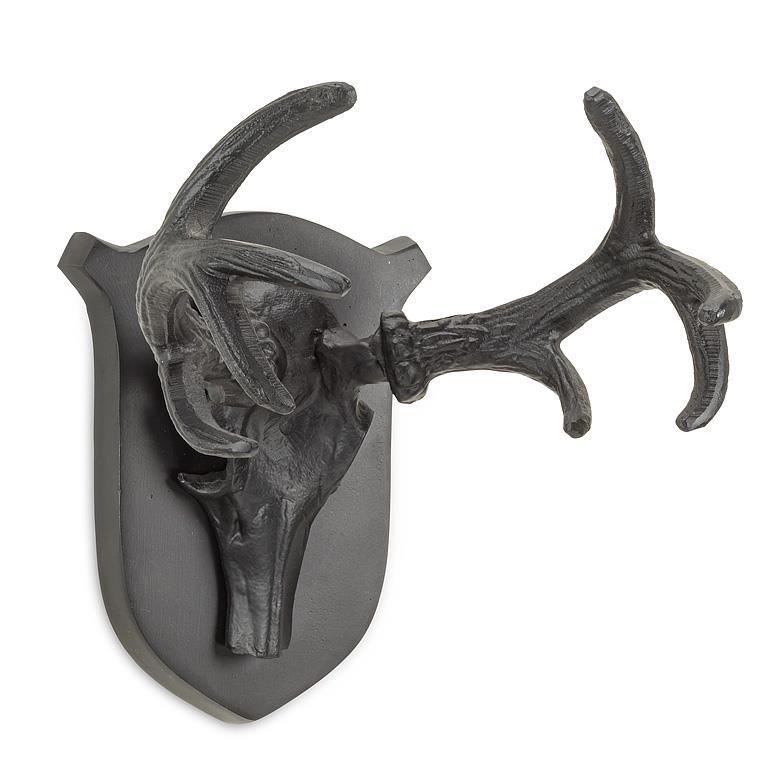 Small Skull & Horns on Plaque Wall Decor