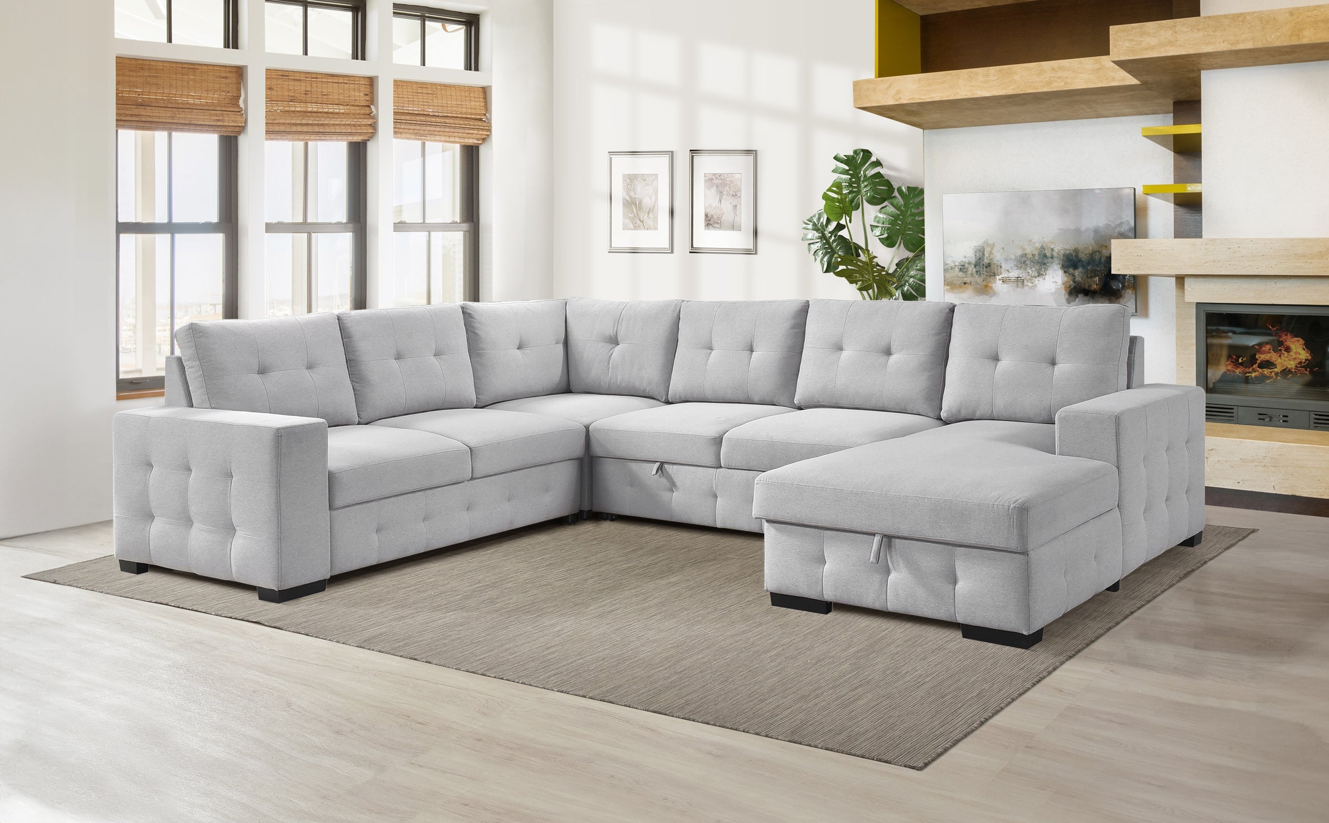Geneva Sleeper Sectional with Storage