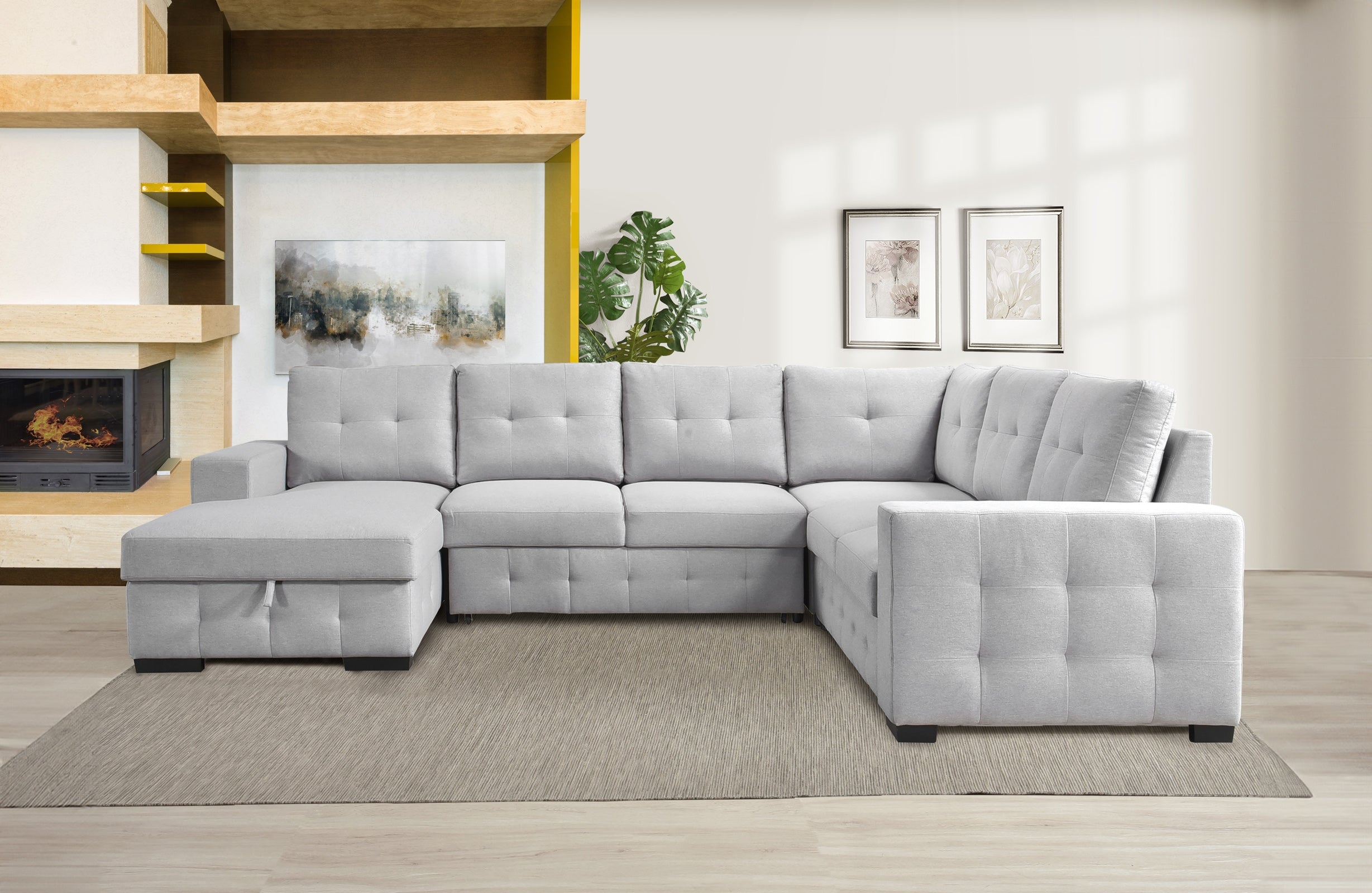 Geneva Sleeper Sectional with Storage