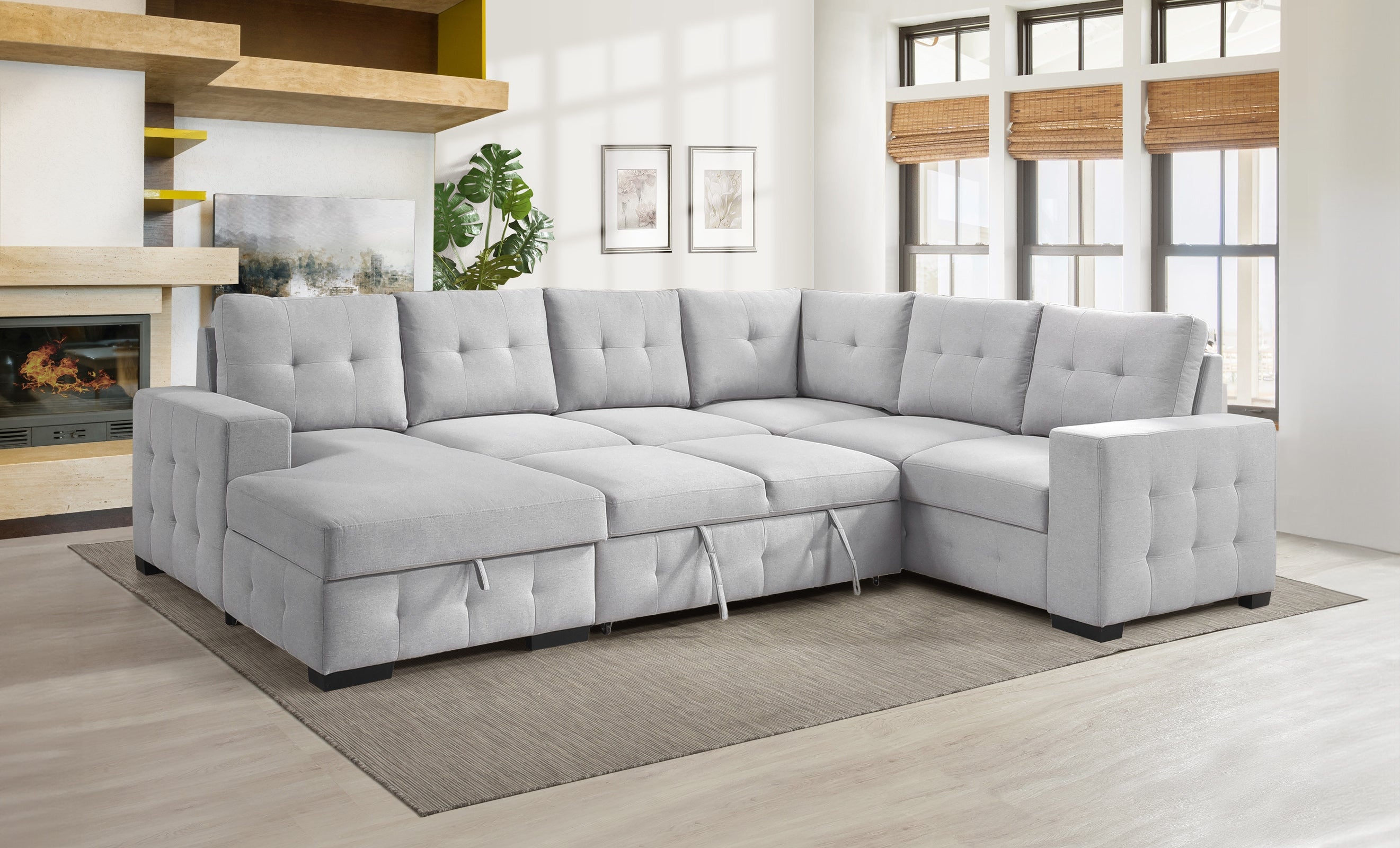 Geneva Sleeper Sectional with Storage