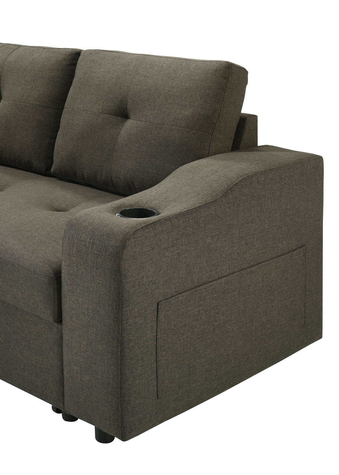 Decker Sleeper Sectional in Brown