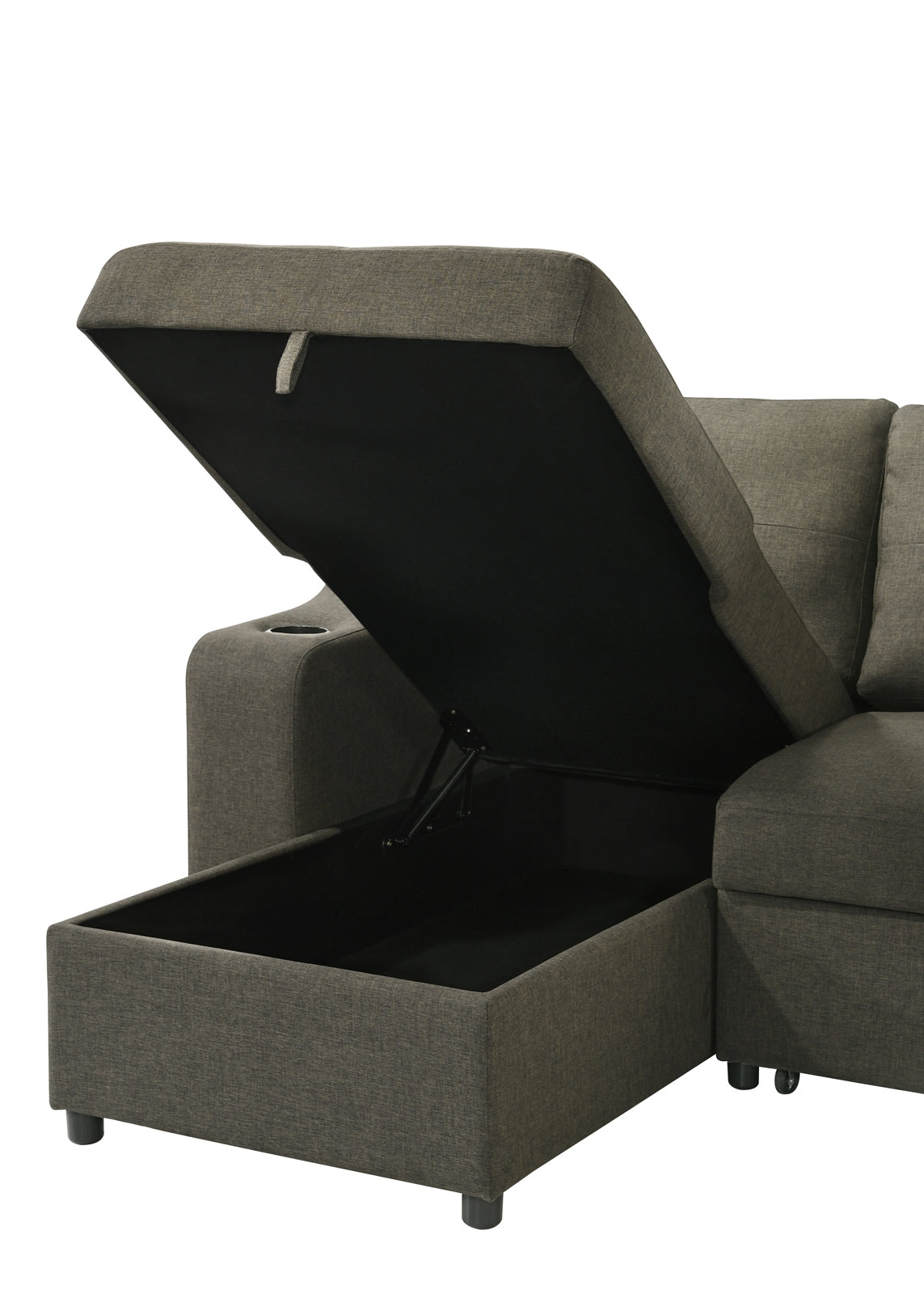 Decker Sleeper Sectional in Brown