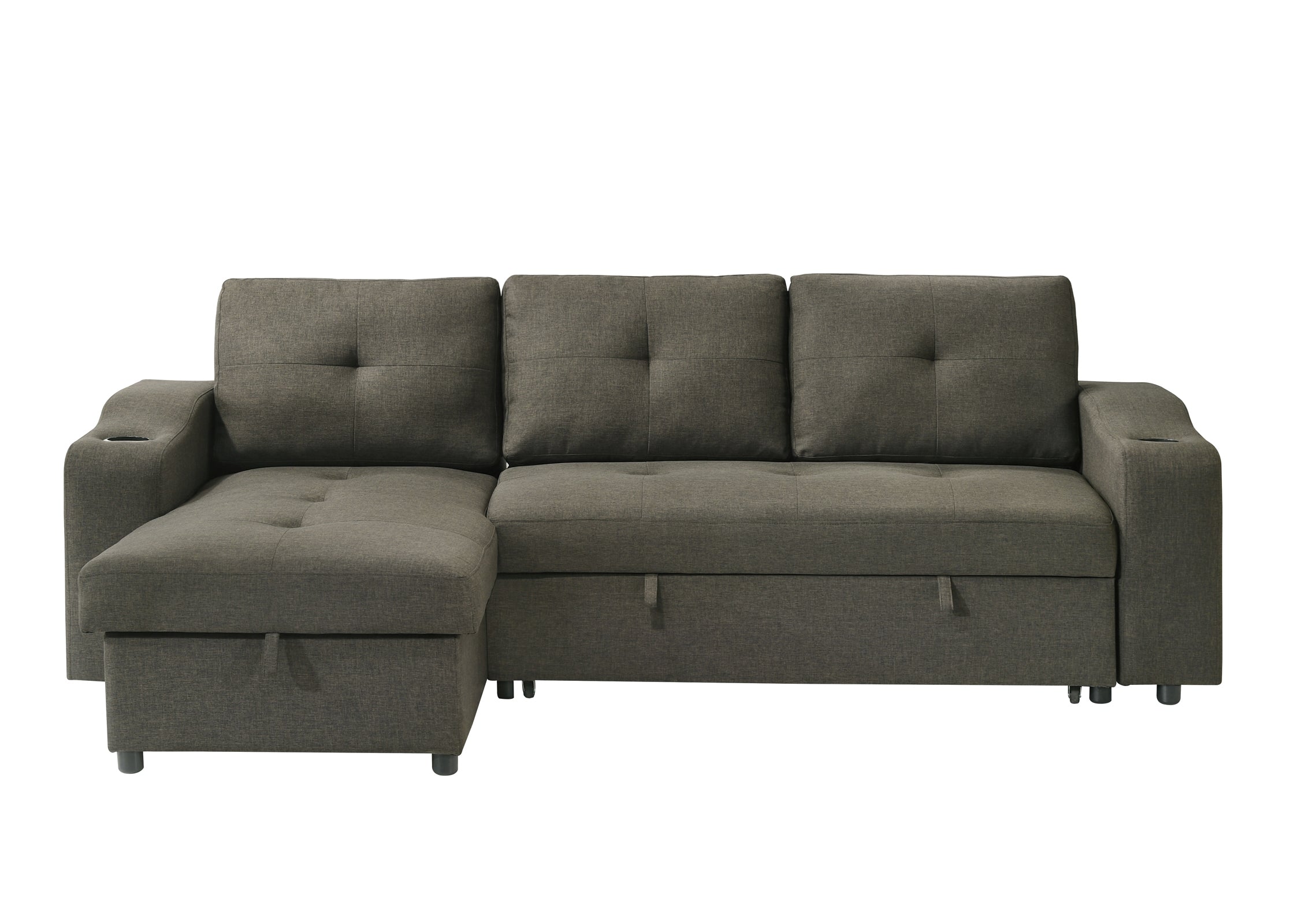 Decker Sleeper Sectional in Brown