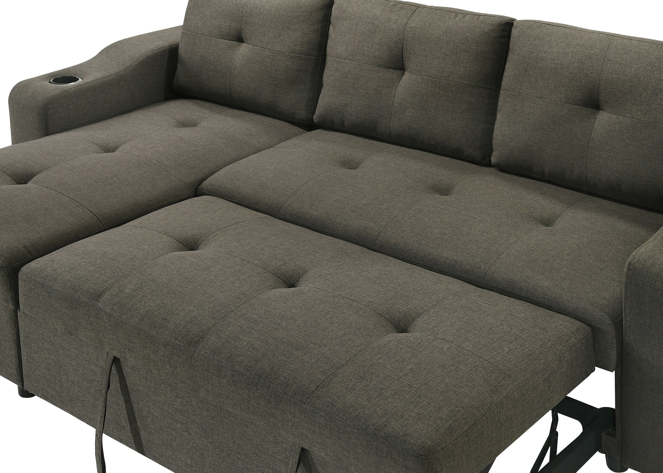 Decker Sleeper Sectional in Brown