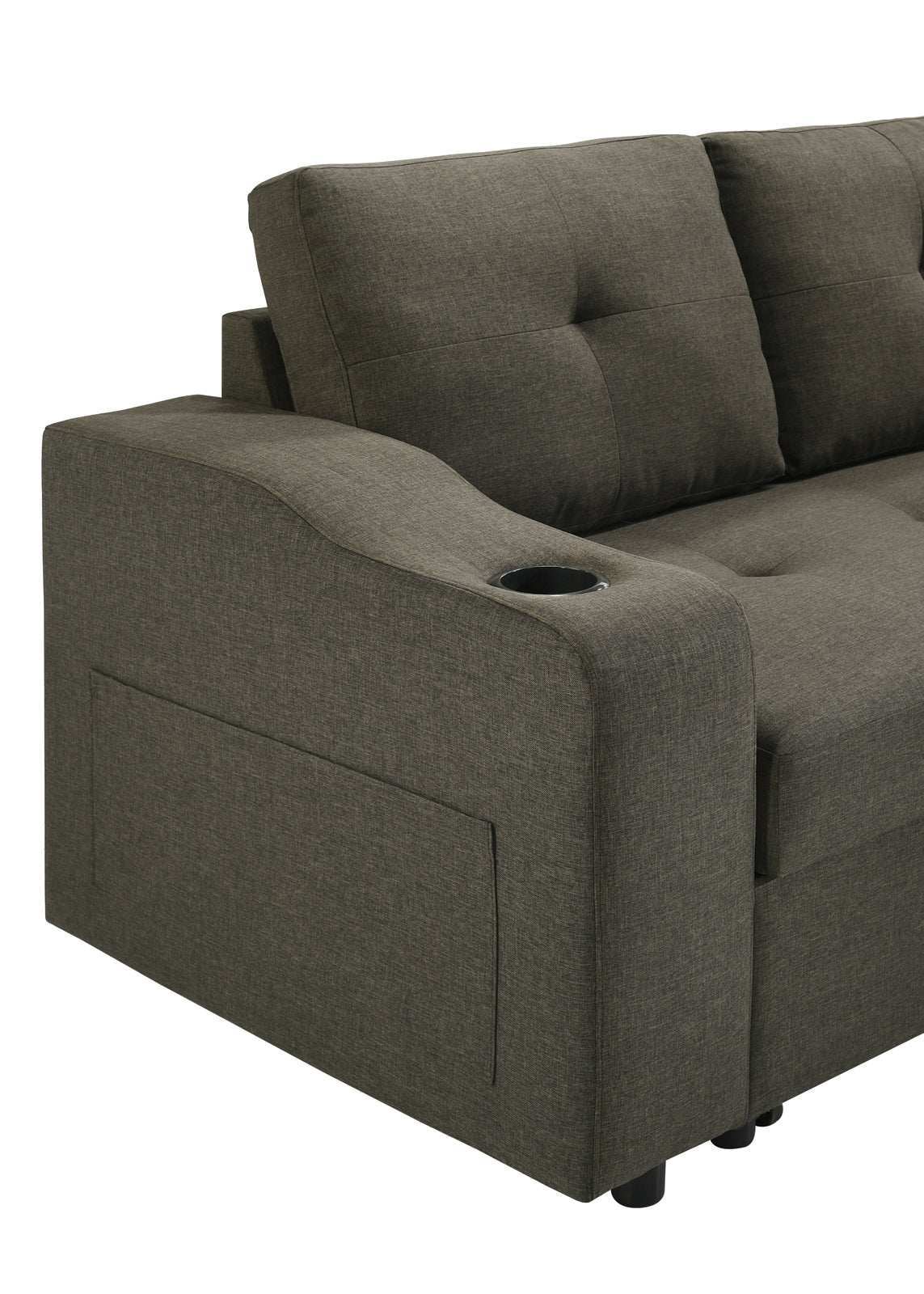 Decker Sleeper Sectional in Brown