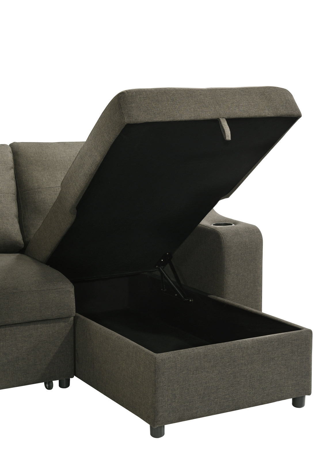 Decker Sleeper Sectional in Brown