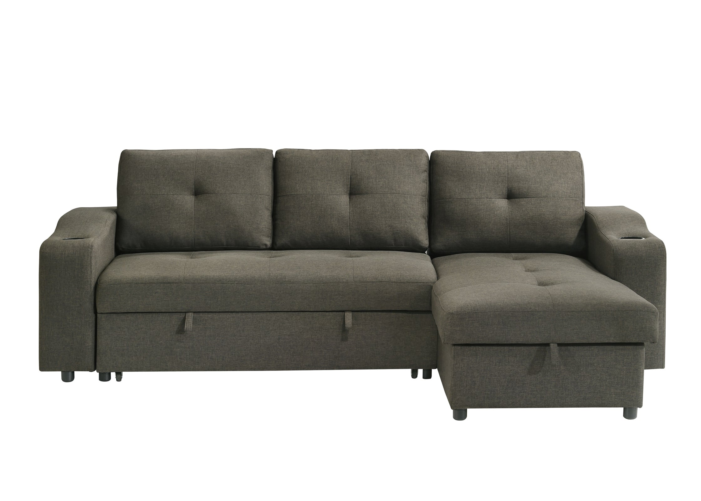 Decker Sleeper Sectional in Brown