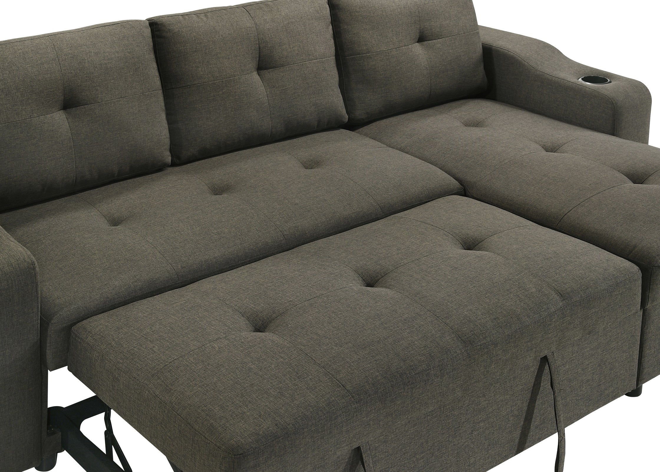 Decker Sleeper Sectional in Brown