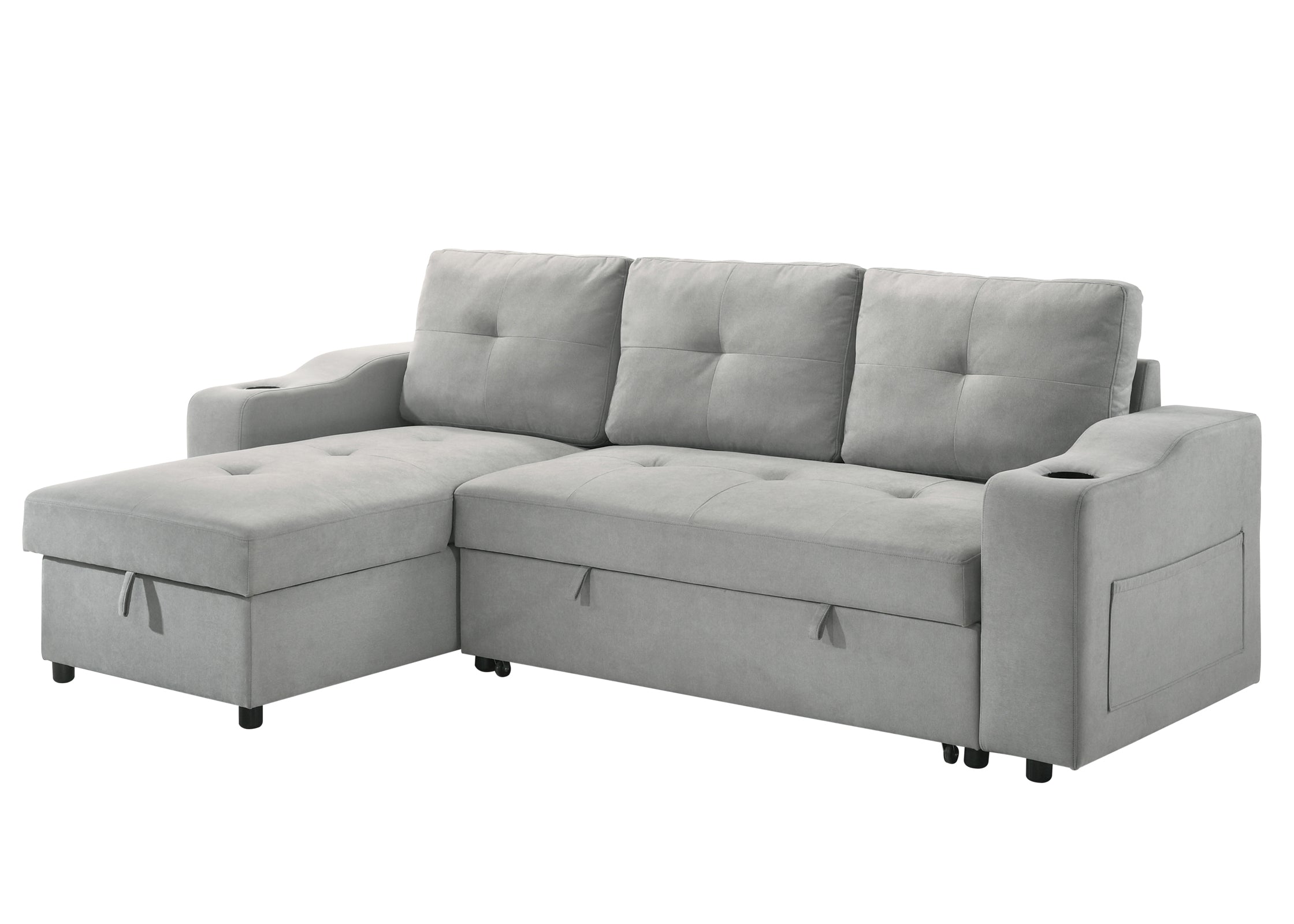 Decker Sleeper Sectional in Grey