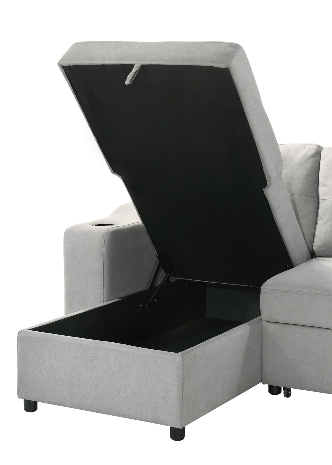 Decker Sleeper Sectional in Grey