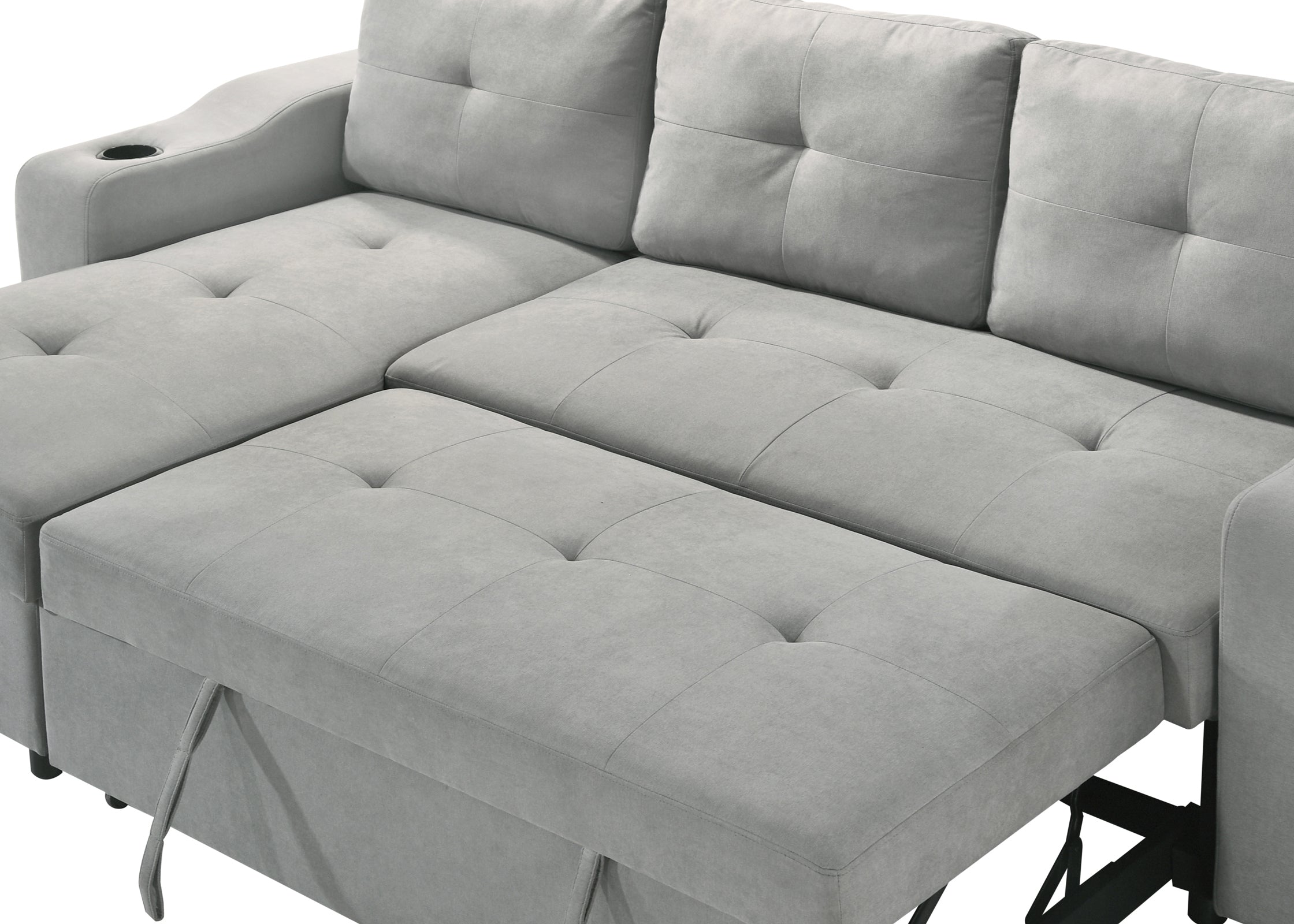 Decker Sleeper Sectional in Grey