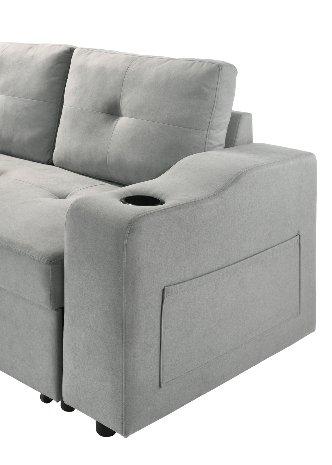 Decker Sleeper Sectional in Grey
