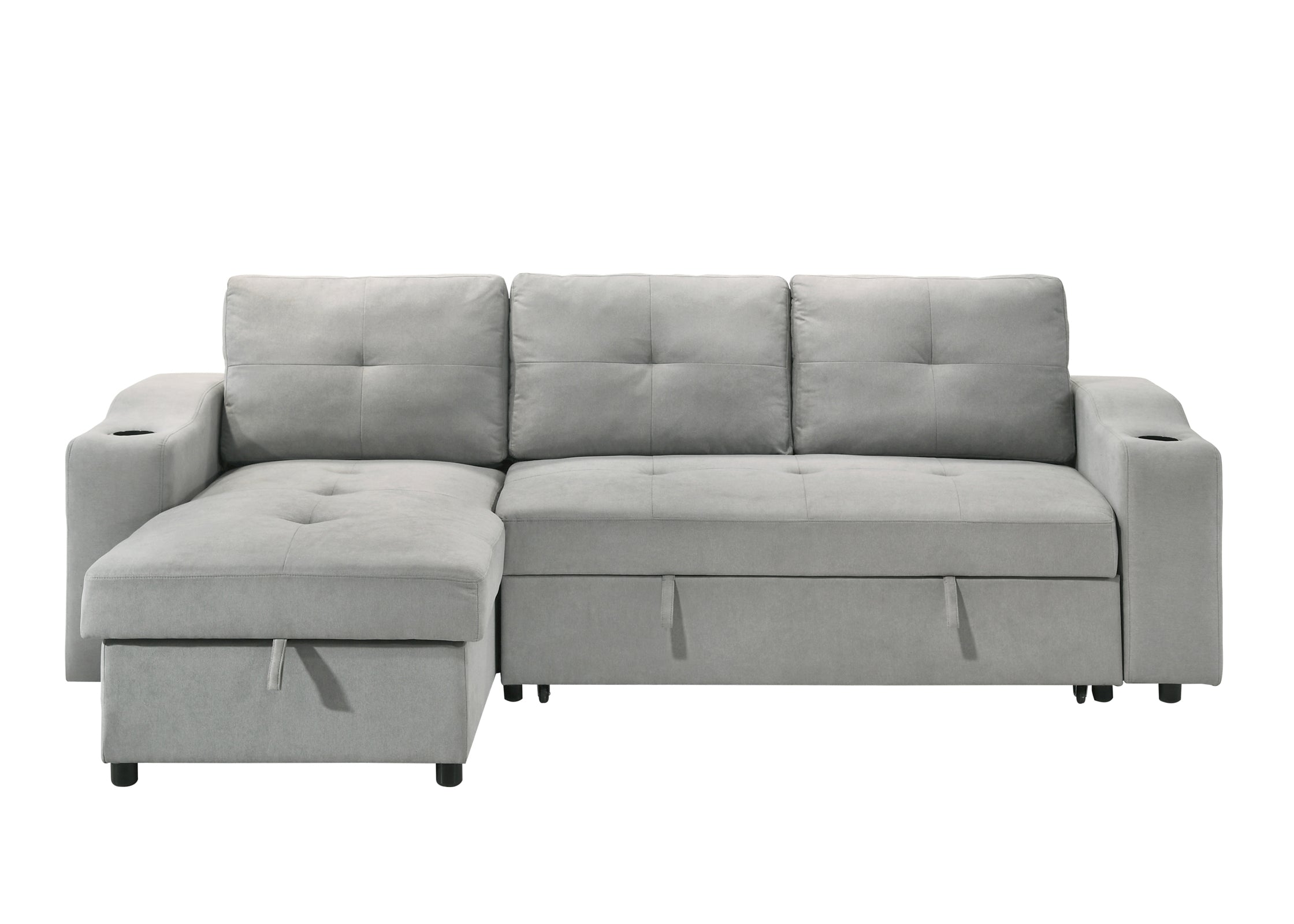 Decker Sleeper Sectional in Grey