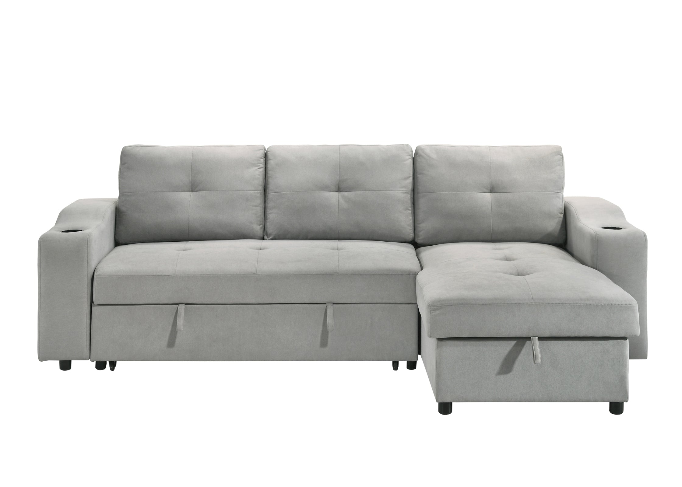 Decker Sleeper Sectional in Grey