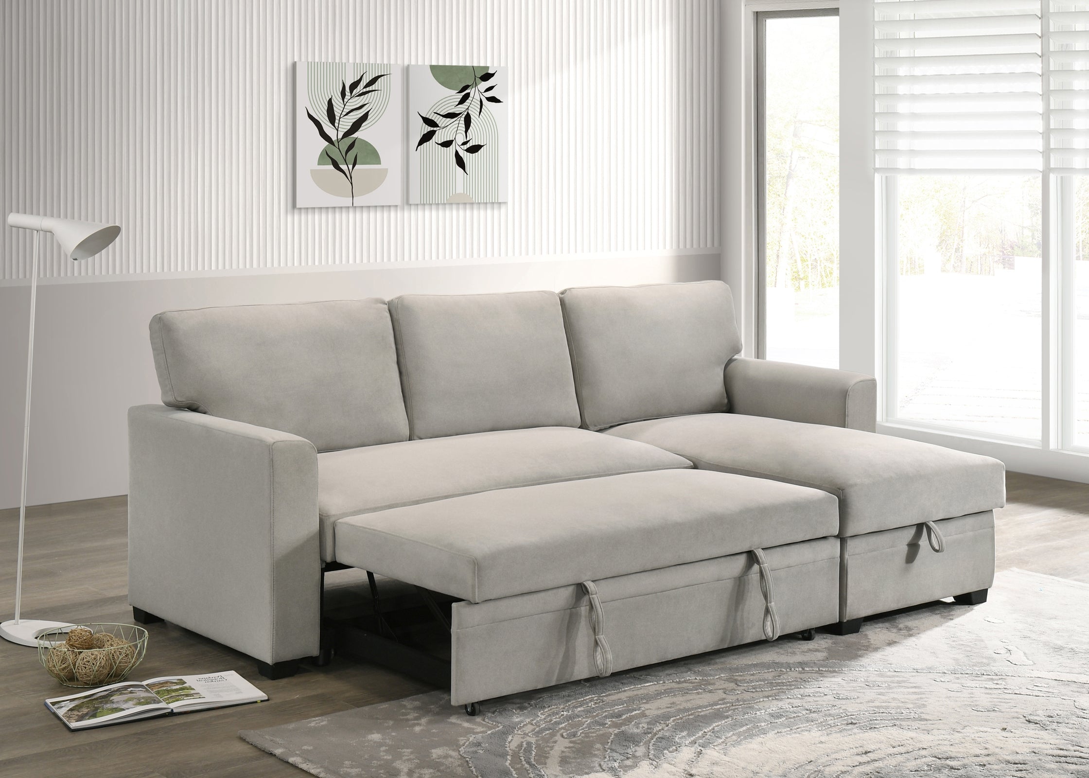 Ariadne Sleeper Sectional in Beige