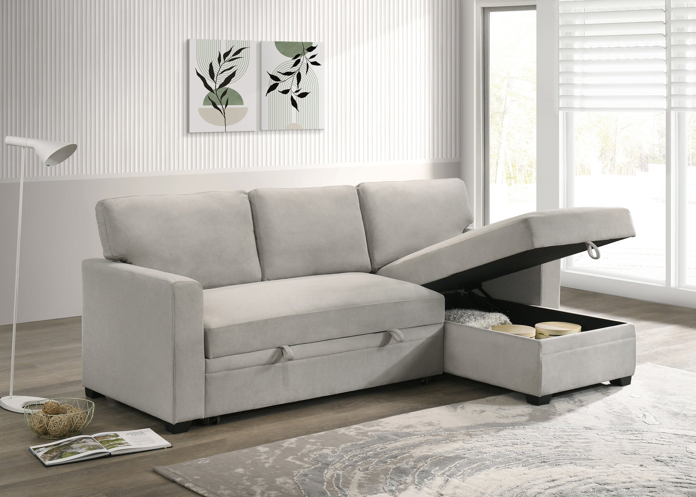 Ariadne Sleeper Sectional in Beige