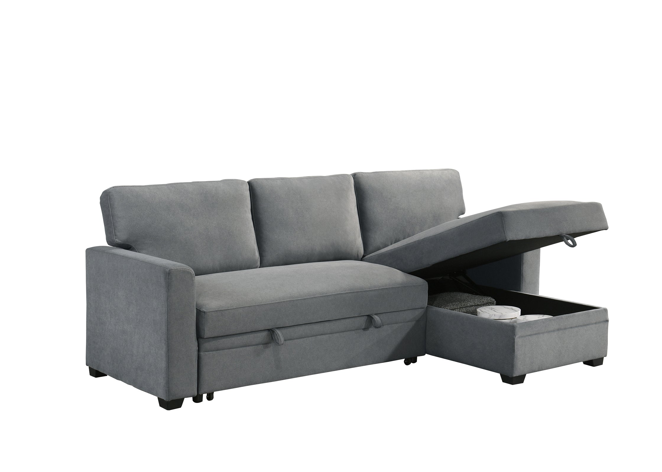 Ariadne Sleeper Sectional in Grey