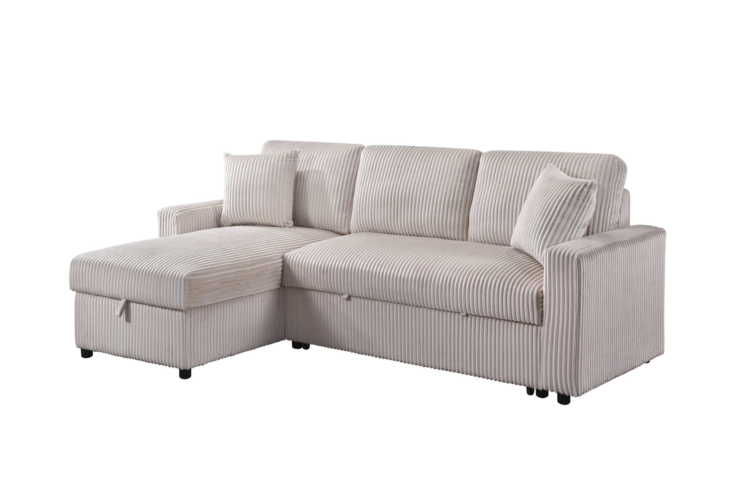 Brecker Sleeper Sectional in Beige