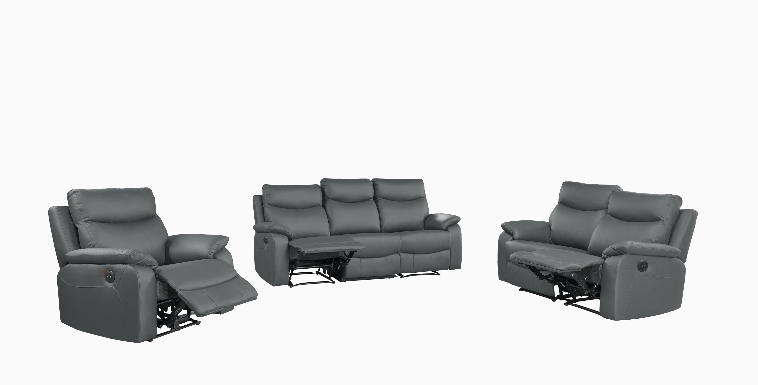 Wembley Genuine Leather Power Recliner Set