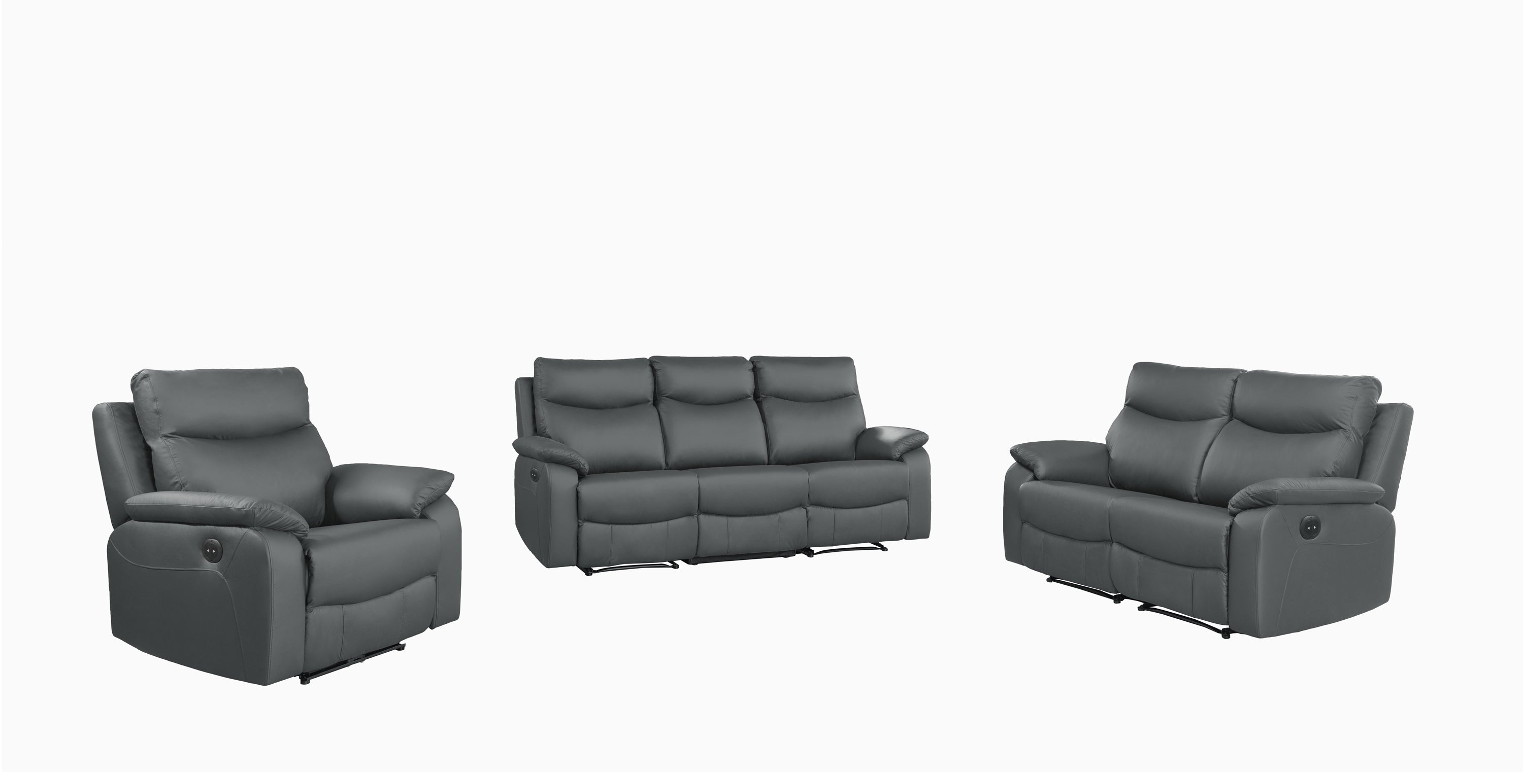 Wembley Genuine Leather Power Recliner Set