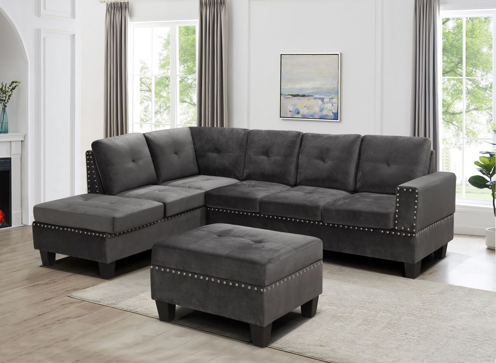 Remi Sectional w/ Storage Ottoman