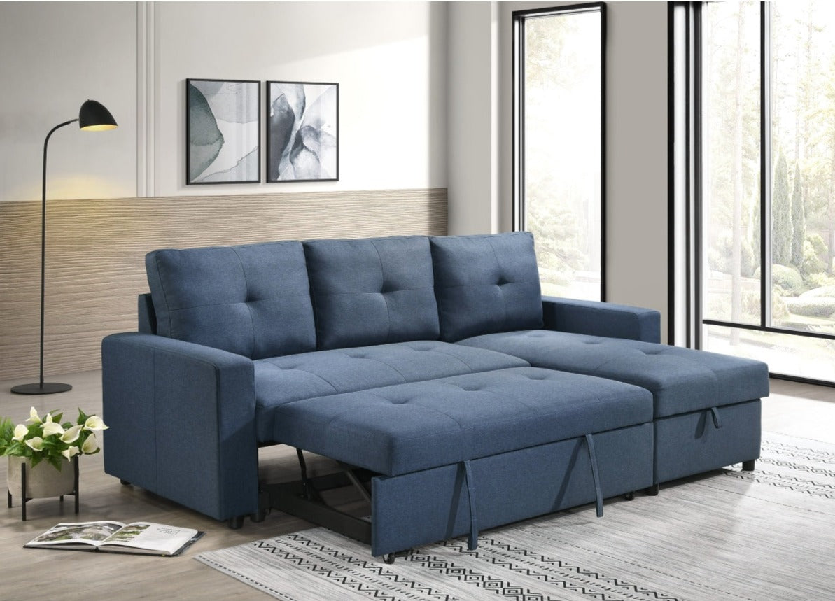 Faber Sleeper Sectional in Blue