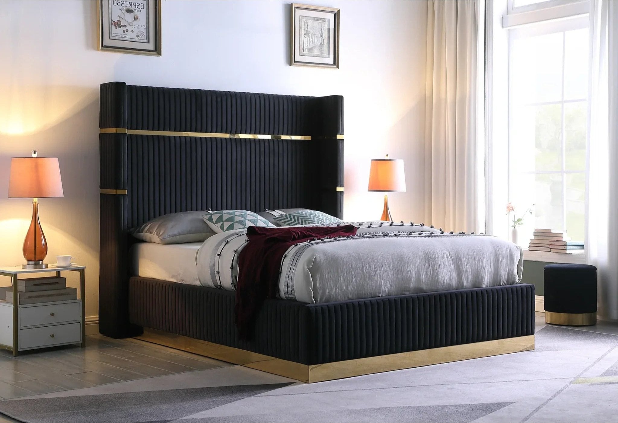 Aspen Platform Bed in Black
