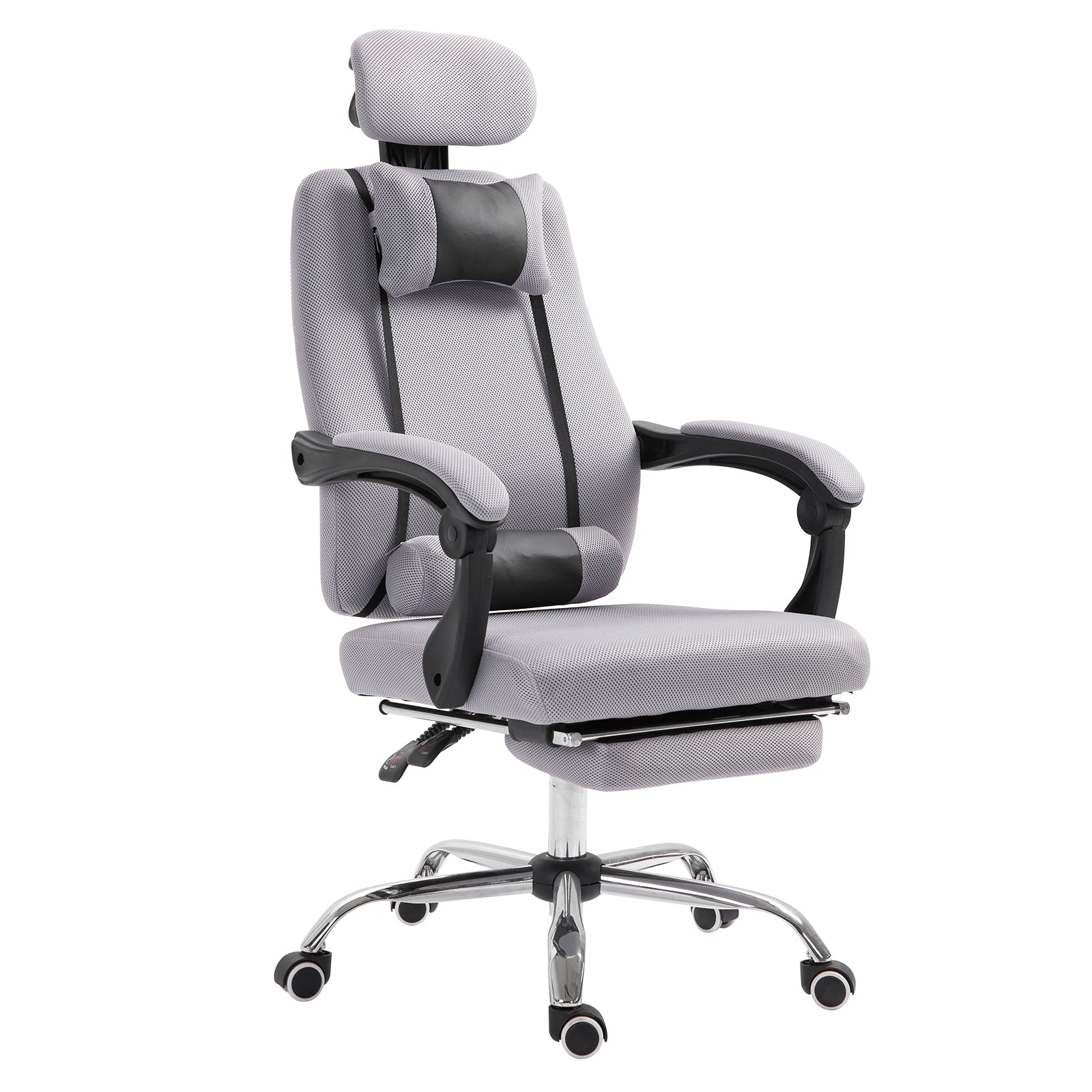 Brady Ergonomic Executive High Back Office Chair with Footrest and Lumbar Support-Grey