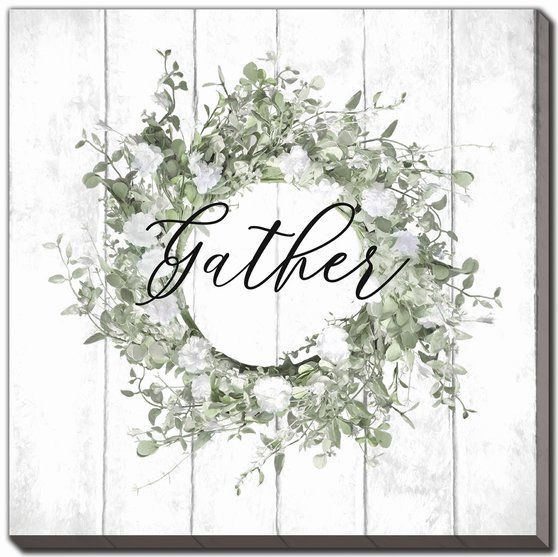 Gather & Welcome Wreath - 18" x 18"