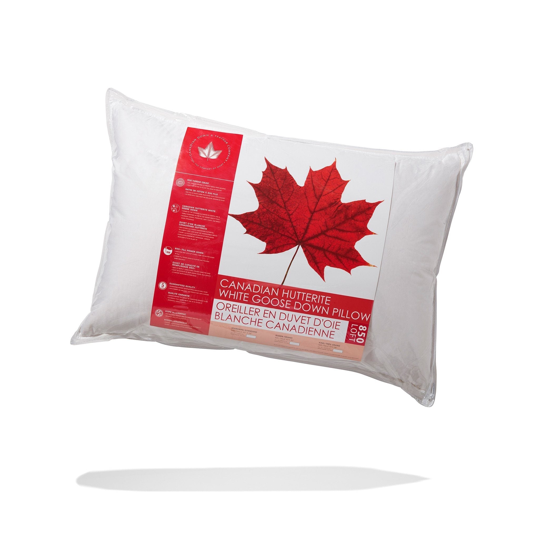 850 Loft Hutterite Goose Down Pillow