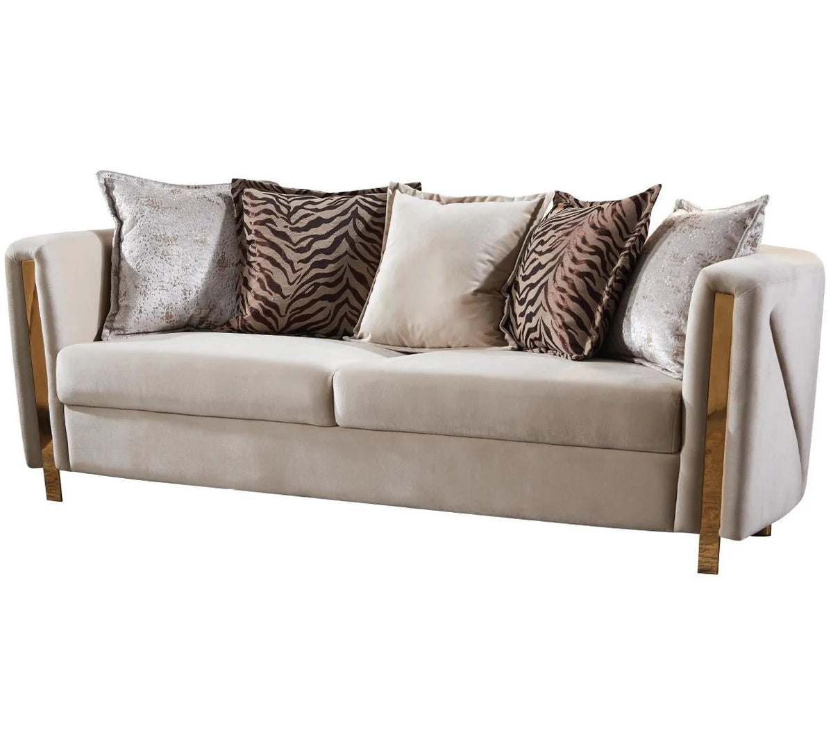 Chanelle 3-Piece Sofa Set in Taupe