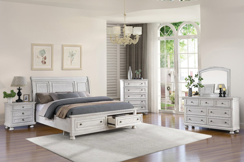 Charley Bedroom Set in Antique White