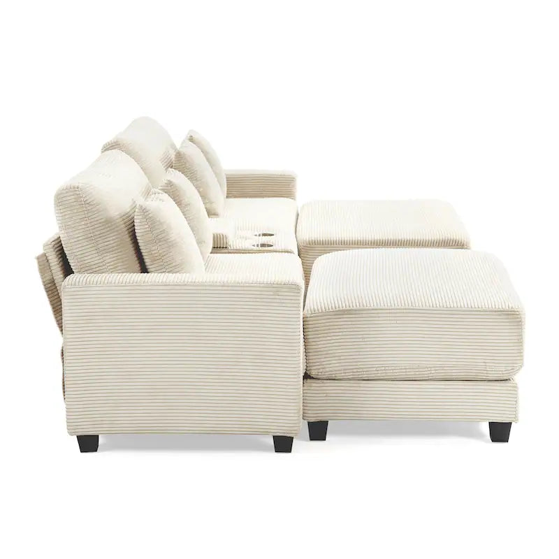 Harvey Sectional with 2 Ottomans