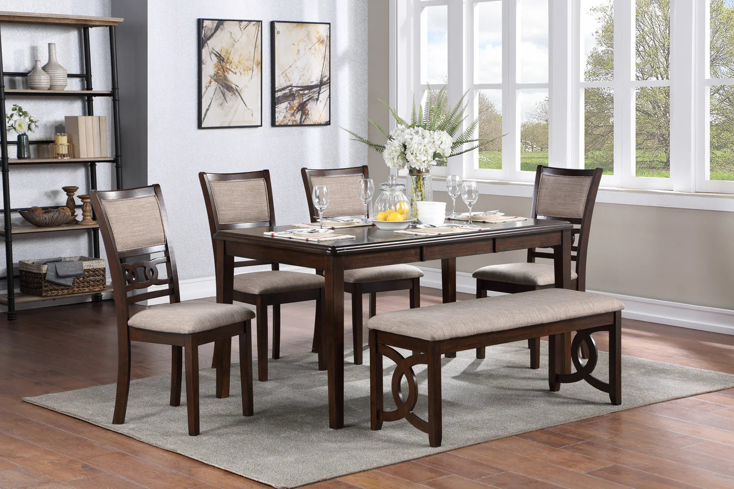 Gia Dining Set in Cherry