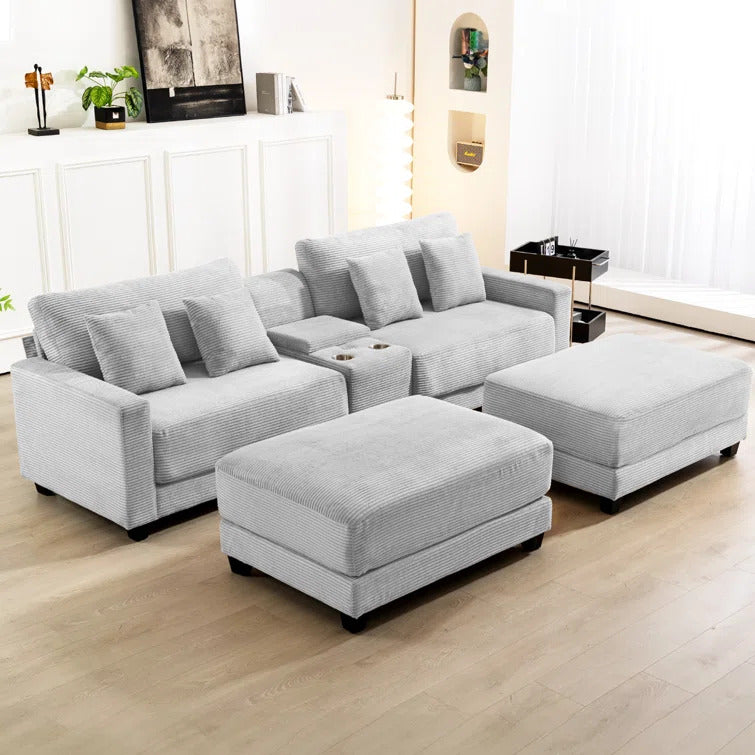 Harvey Sectional with 2 Ottomans