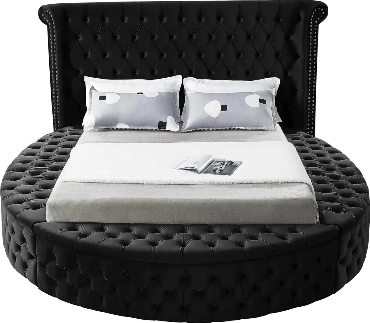 Hazel Round Storage Bed in Black
