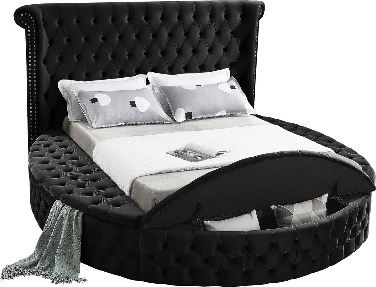 Hazel Round Storage Bed in Black