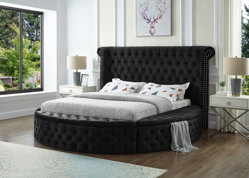 Round Storage Bed in Grey or Black