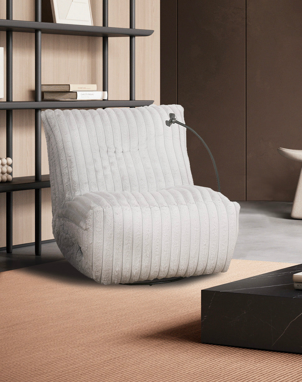 Corduroy Swivel Recliner - IF-6305