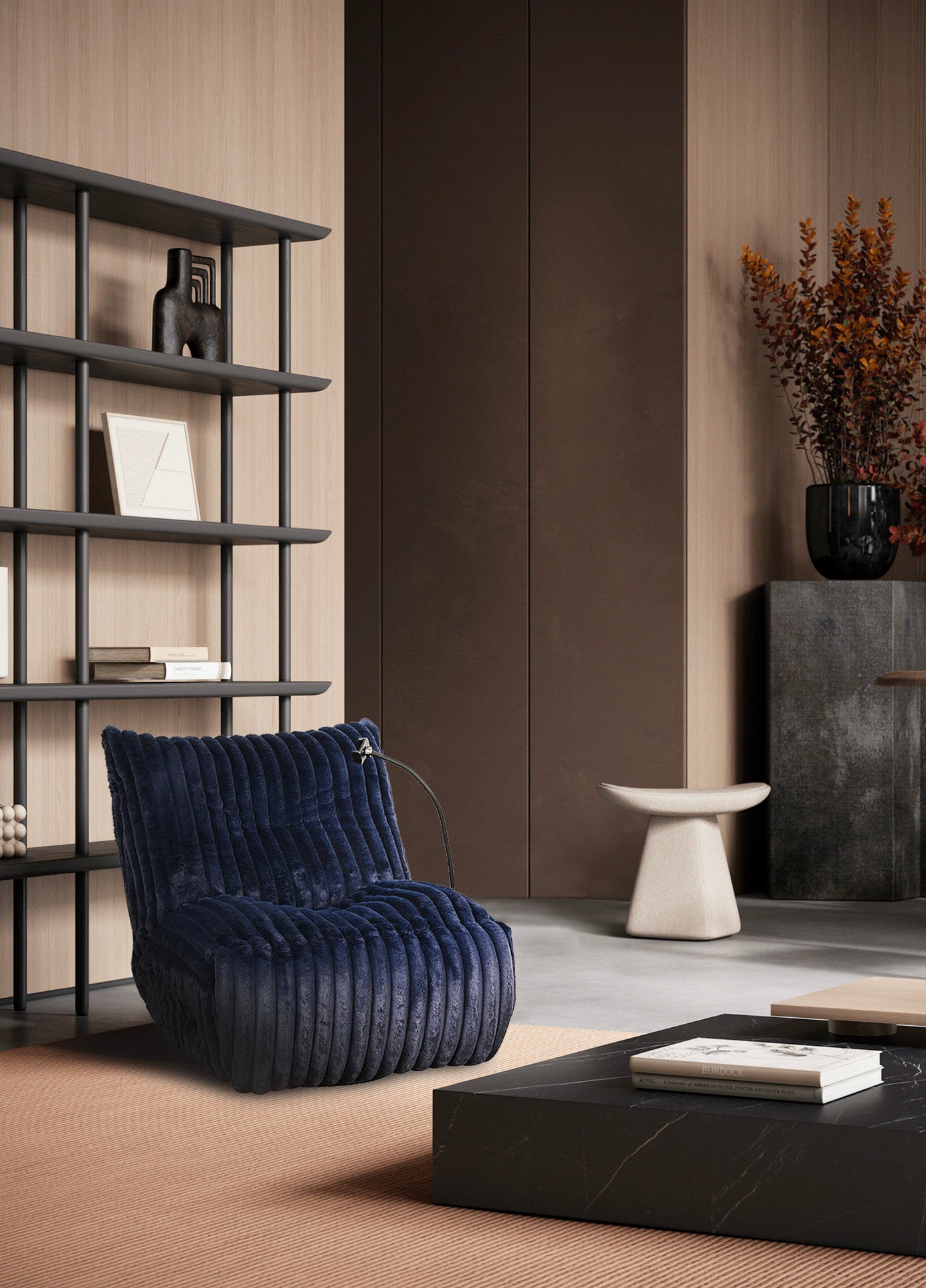 Corduroy Swivel Recliner - IF-6306