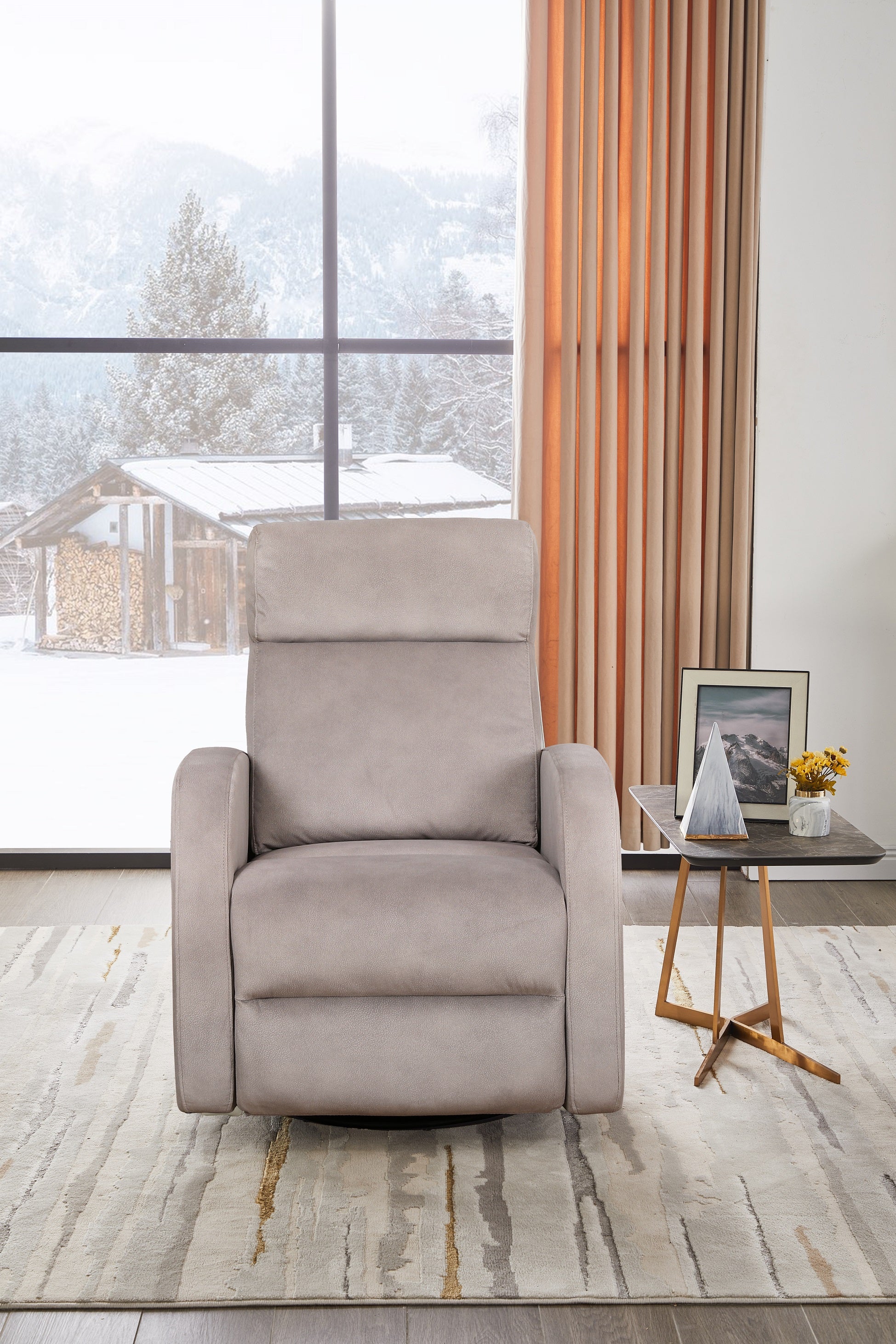 Latte Swivel Recliner - IF-6337