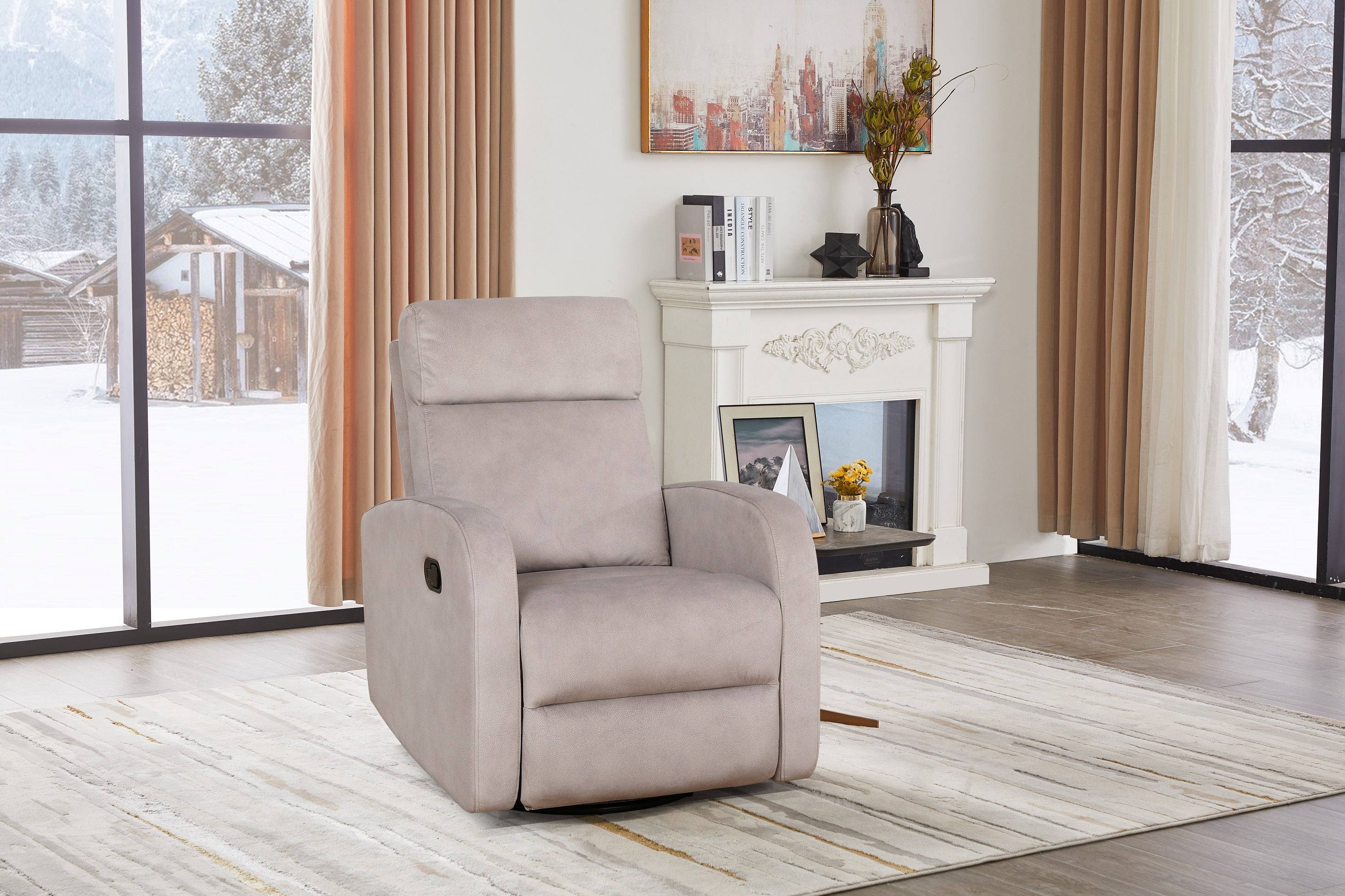 Latte Swivel Recliner - IF-6337