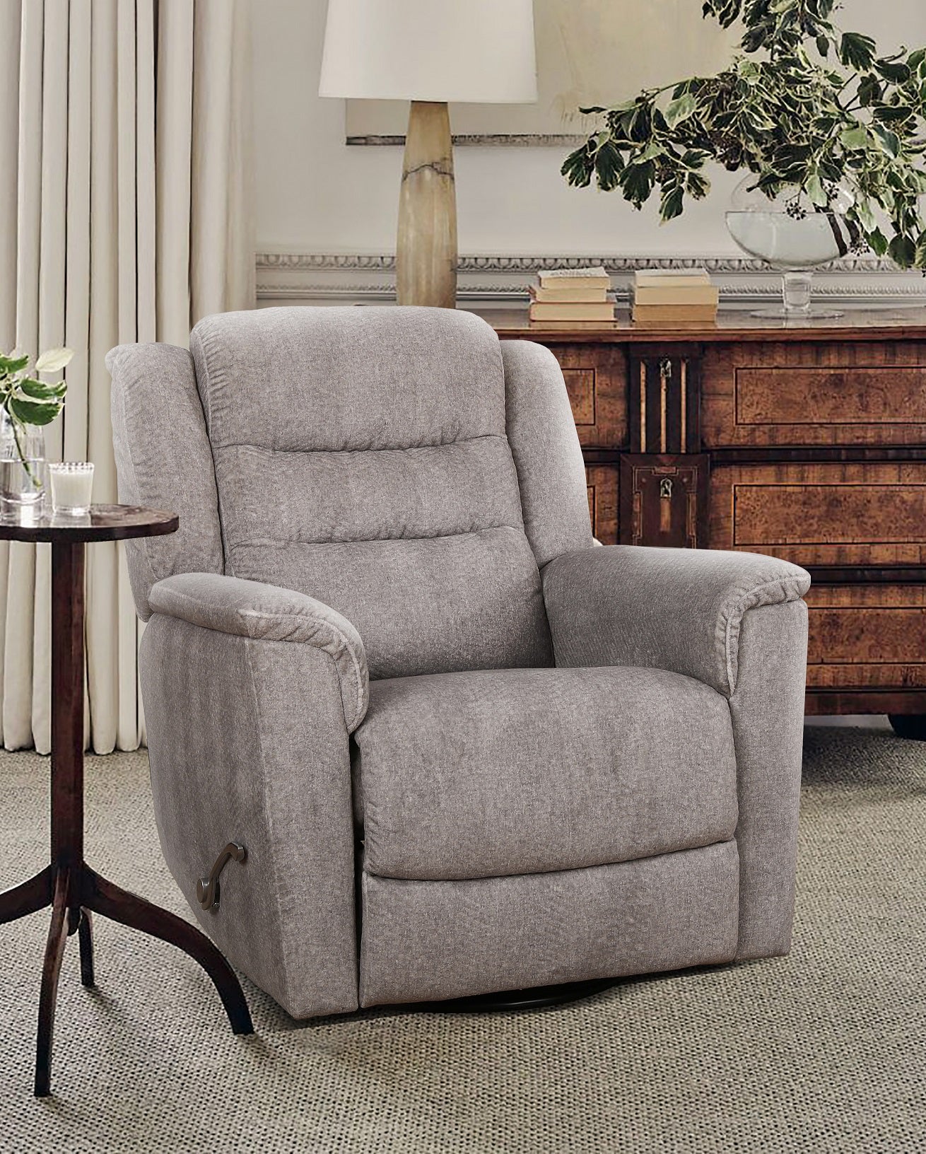 Pewter Swivel Recliner - IF-6345