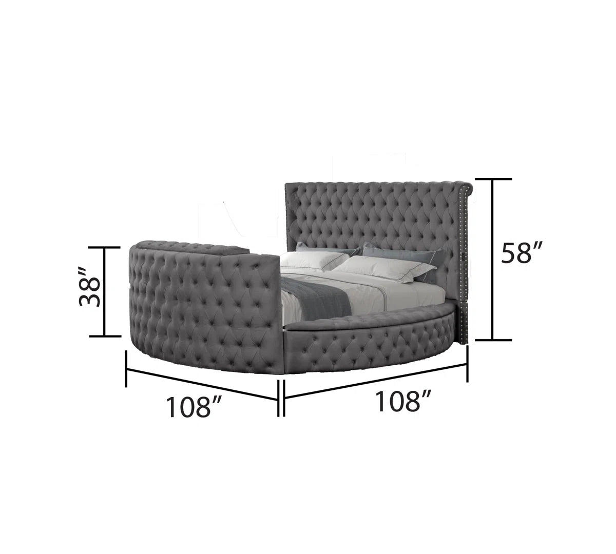 Maya TV Storage Bed in Grey