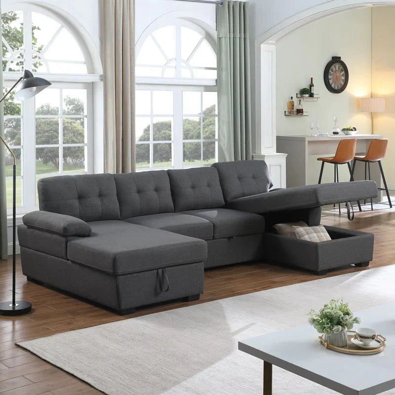 Kylie Sleeper Sectional with Dual Storage Chaise