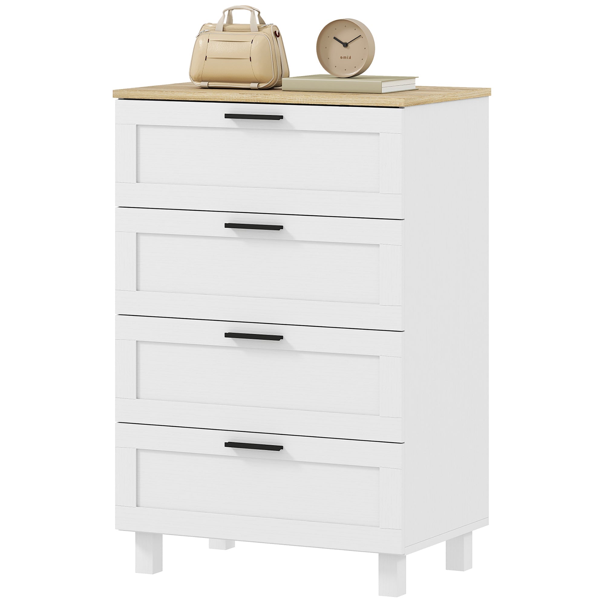 Taylor Chest with 4 Drawers for Bedroom-White